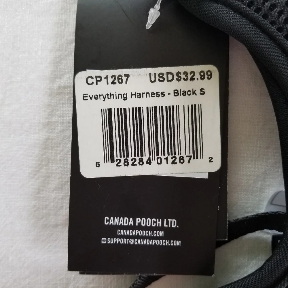 Canada Pooch Black Everything No Pull Harness Adjustable Small Dogs NEW